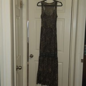Leopard print maxi dress